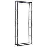 NNEVL Firewood Rack Black 80x25x200 cm Steel