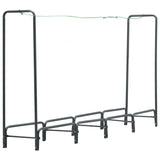 NNEVL Firewood Rack Anthracite 240x35x120 cm Steel