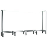 NNEVL Firewood Rack Anthracite 240x35x120 cm Steel