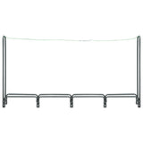 NNEVL Firewood Rack Anthracite 240x35x120 cm Steel