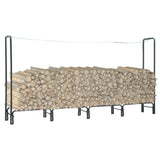 NNEVL Firewood Rack Anthracite 240x35x120 cm Steel