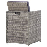 NNEVL 11 Piece Outdoor Dining Set Poly Rattan and Acacia Wood Anthracite