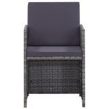 NNEVL 13 Piece Outdoor Dining Set Poly Rattan and Acacia Wood Anthracite