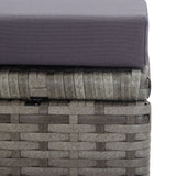 NNEVL 13 Piece Outdoor Dining Set Poly Rattan and Acacia Wood Anthracite