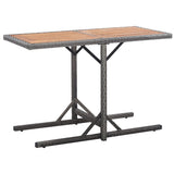 NNEVL 3 Piece Bistro Set with Cushions Poly Rattan Grey