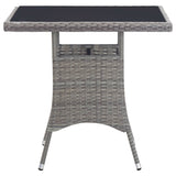 NNEVL Garden Table Anthracite 80x80x74 cm Poly Rattan