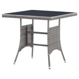 NNEVL Garden Table Anthracite 80x80x74 cm Poly Rattan