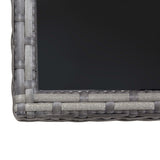 NNEVL Garden Table Anthracite 80x80x74 cm Poly Rattan