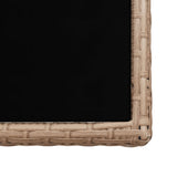 NNEVL 15 Piece Outdoor Dining Set with Cushions Poly Rattan Beige