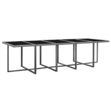 NNEVL 15 Piece Outdoor Dining Set with Cushions Poly Rattan Anthracite