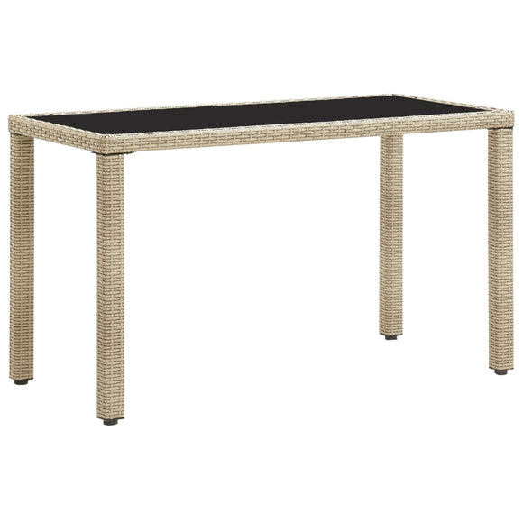 NNEVL Garden Table Grey 190x90x75 cm Poly Rattan and Solid Acacia Wood