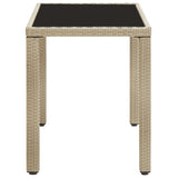 NNEVL Garden Table Grey 190x90x75 cm Poly Rattan and Solid Acacia Wood