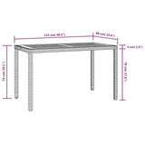 NNEVL Garden Table Black and Brown 123x60x74 cm Solid Acacia Wood
