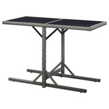 NNEVL Garden Table Anthracite 126x76x72 cm Plastic