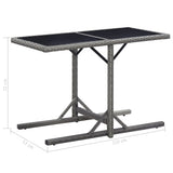 NNEVL Garden Table Anthracite 126x76x72 cm Plastic