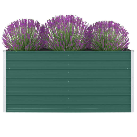 NNEVL Raised Garden Bed 160x80x77 cm Galvanised Steel Green
