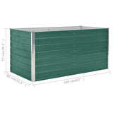 NNEVL Raised Garden Bed 160x80x77 cm Galvanised Steel Green