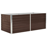 NNEVL Raised Garden Bed 160x80x45 cm Galvanised Steel Brown