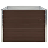 NNEVL Raised Garden Bed 160x80x45 cm Galvanised Steel Brown