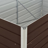 NNEVL Raised Garden Bed 160x80x45 cm Galvanised Steel Brown