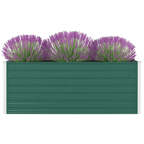 NNEVL Raised Garden Bed 160x80x45 cm Galvanised Steel Green