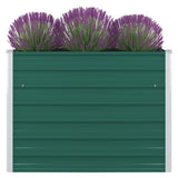 NNEVL Raised Garden Bed 100x100x77 cm Galvanised Steel Green