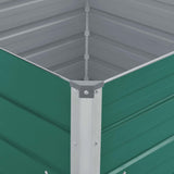 NNEVL Raised Garden Bed 100x100x77 cm Galvanised Steel Green