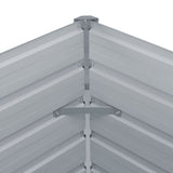 NNEVL Raised Garden Bed 100x100x45 cm Galvanised Steel Grey