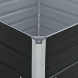 NNEVL Raised Garden Bed 100x100x45 cm Galvanised Steel Brown
