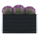 NNEVL Raised Garden Bed 100x100x45 cm Galvanised Steel Anthracite