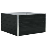 NNEVL Raised Garden Bed 100x100x45 cm Galvanised Steel Anthracite