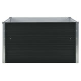 NNEVL Raised Garden Bed 100x100x45 cm Galvanised Steel Anthracite