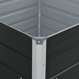 NNEVL Raised Garden Bed 100x100x45 cm Galvanised Steel Anthracite