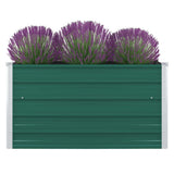 NNEVL Raised Garden Bed 100x100x45 cm Galvanised Steel Green