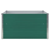 NNEVL Raised Garden Bed 100x100x45 cm Galvanised Steel Green