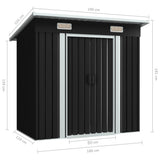 NNEVL Garden Shed Anthracite Steel
