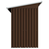 NNEVL Garden Storage Shed Brown 194x121x181 cm Steel