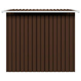 NNEVL Garden Storage Shed Brown 194x121x181 cm Steel