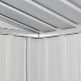 NNEVL Garden Storage Shed Brown 194x121x181 cm Steel