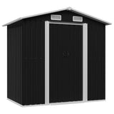 NNEVL Garden Storage Shed Anthracite Steel 204x132x186 cm