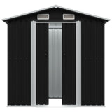 NNEVL Garden Storage Shed Anthracite Steel 204x132x186 cm
