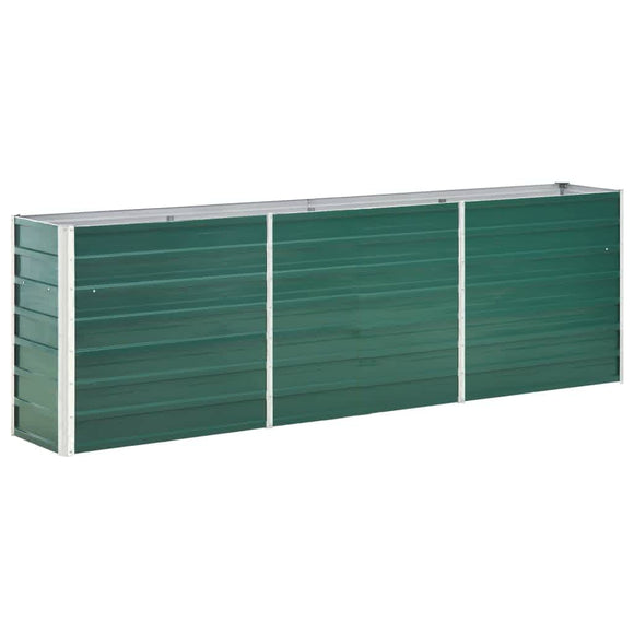 NNEVL Garden Raised Bed Galvanised Steel 240x40x77 cm Green