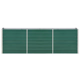 NNEVL Garden Raised Bed Galvanised Steel 240x40x77 cm Green