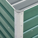 NNEVL Garden Raised Bed Galvanised Steel 240x40x77 cm Green