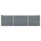 NNEVL Garden Raised Bed Galvanised Steel 240x40x45 cm Grey