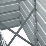 NNEVL Garden Raised Bed Galvanised Steel 240x40x45 cm Grey