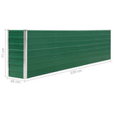 NNEVL Raised Garden Bed 320x40x77 cm Galvanised Steel Green