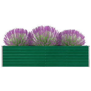 NNEVL Raised Garden Bed 320x40x77 cm Galvanised Steel Green