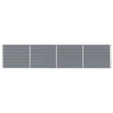 NNEVL Garden Raised Bed Galvanised Steel 320x40x45 cm Grey