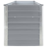 NNEVL Garden Raised Bed Galvanised Steel 320x40x45 cm Grey